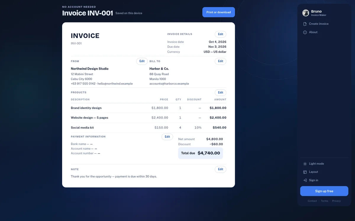 Bruno — screenshot 1 of 4