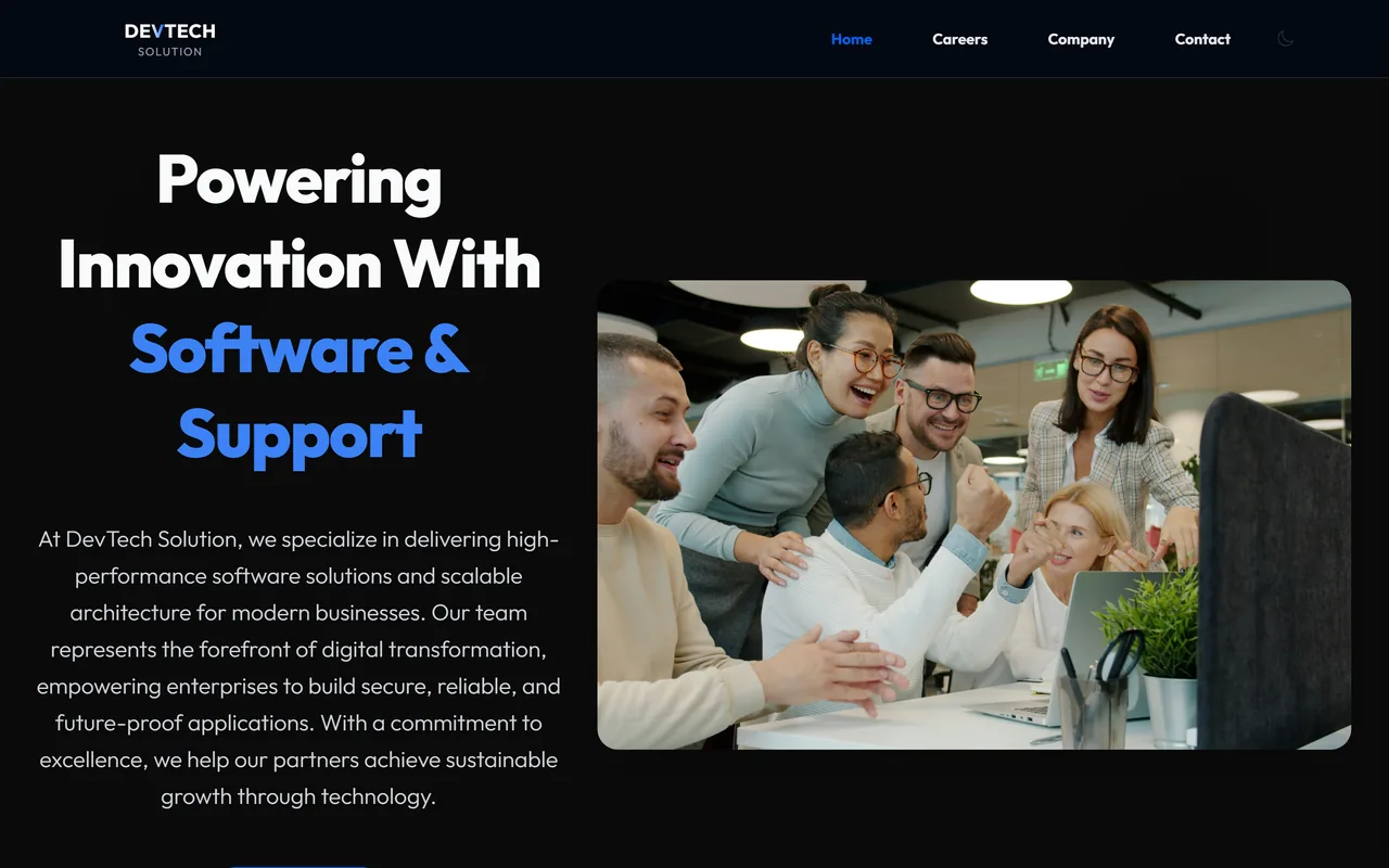 Devtech Solution — site screenshot