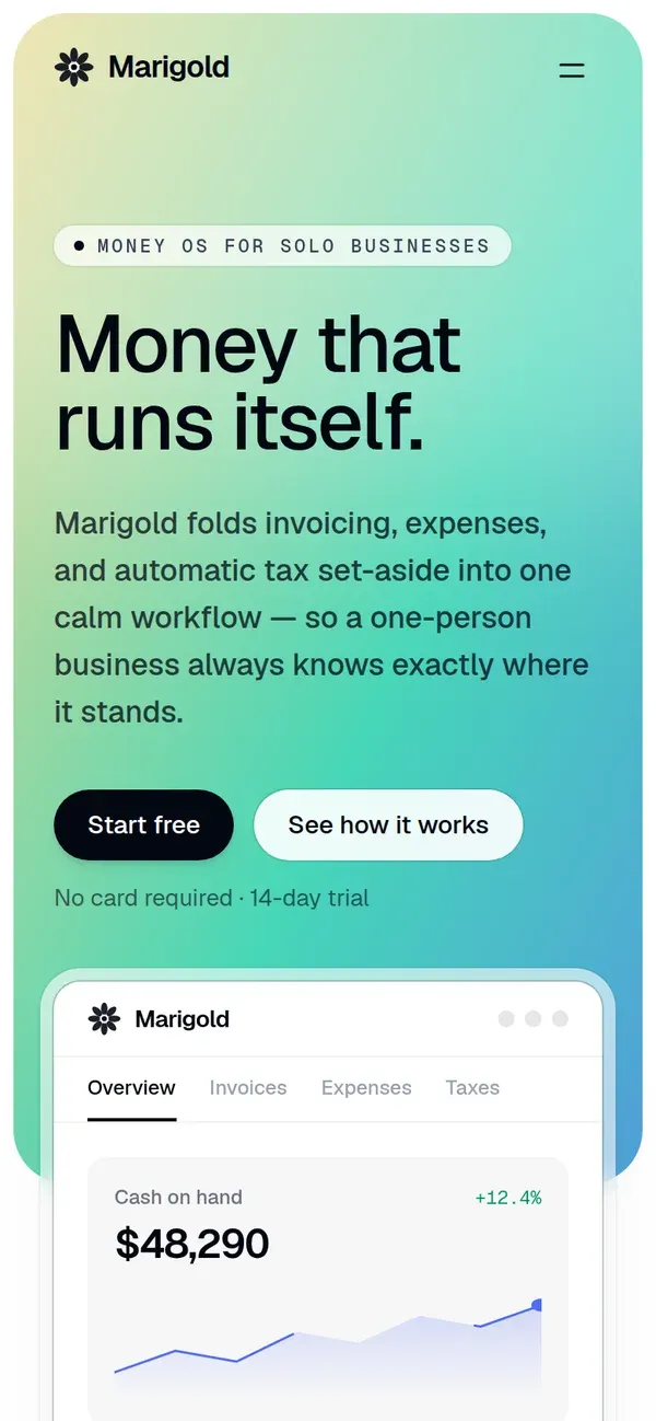 Marigold — mobile screenshot