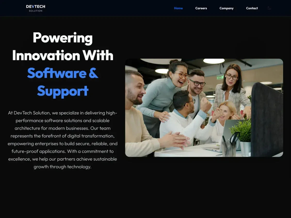 Devtech Solution — site screenshot