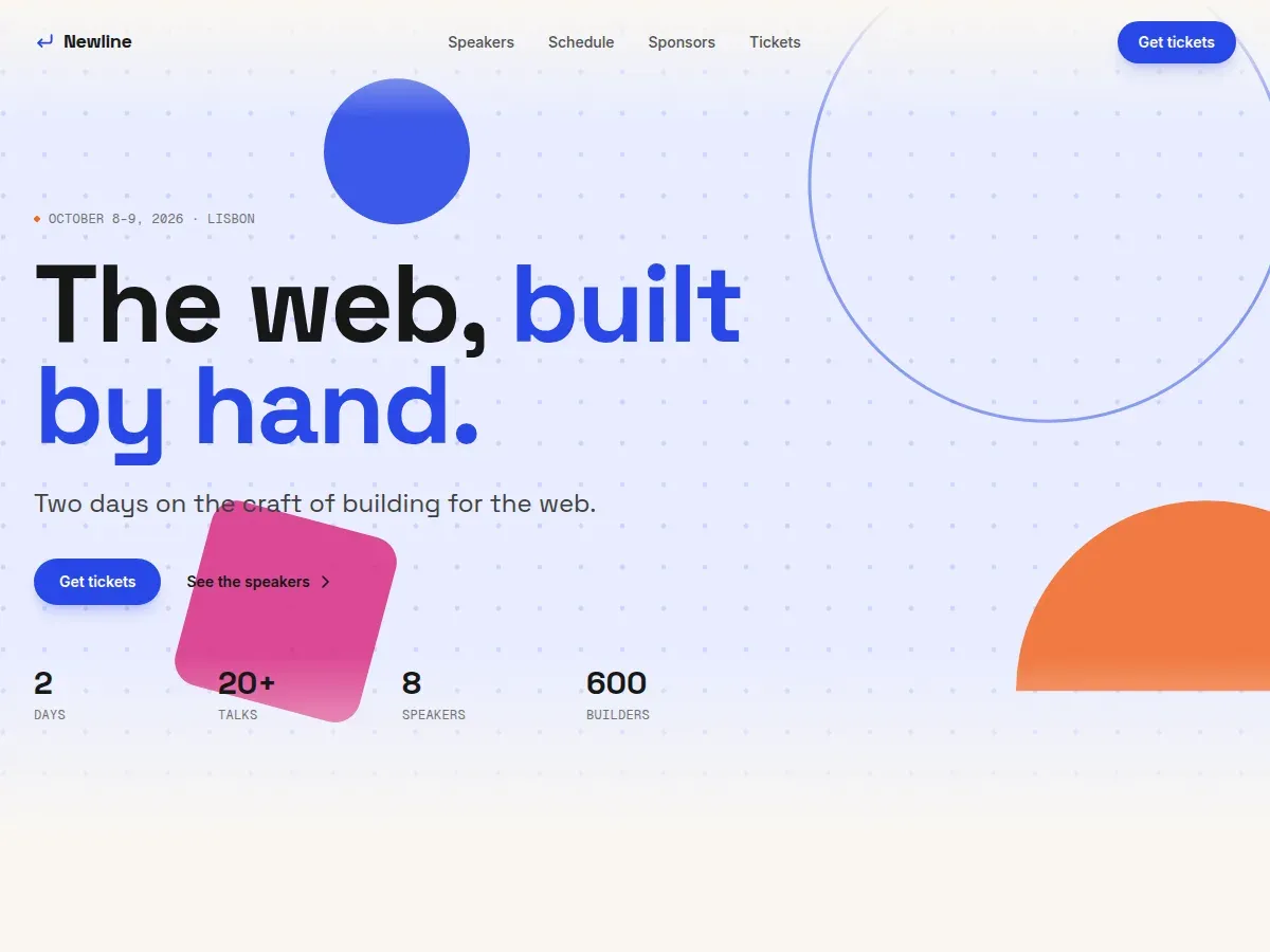 Newline — web conference event site