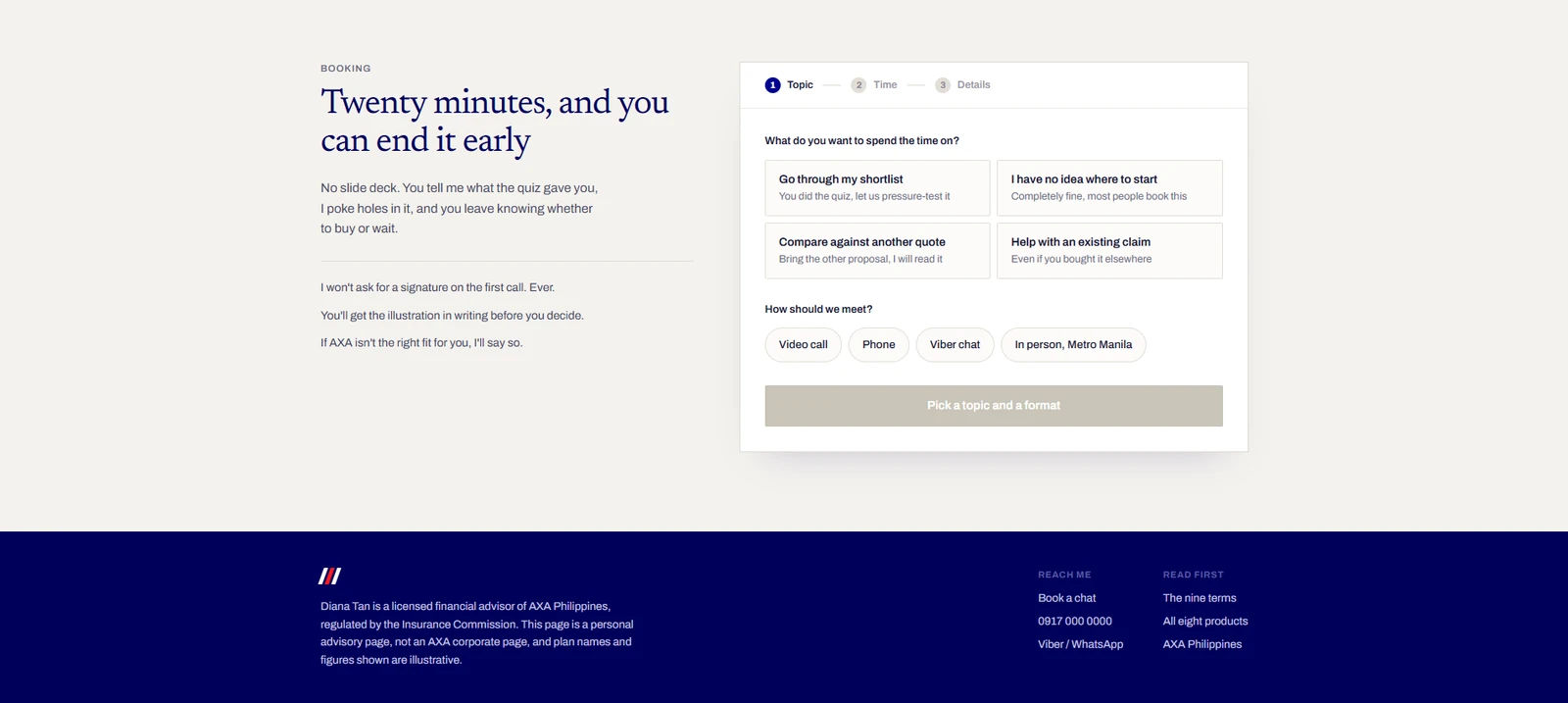 AXA Consultant Showcase — screenshot 2 of 3