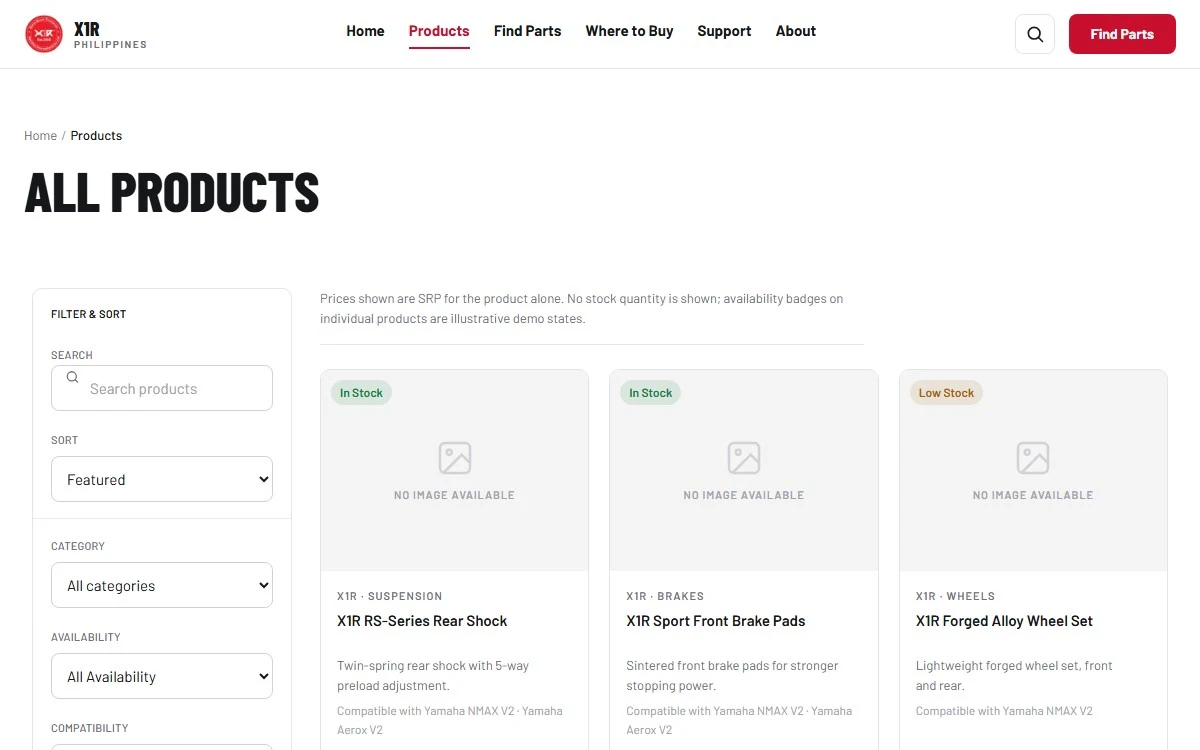X1R Website Concept — screenshot 1 of 3