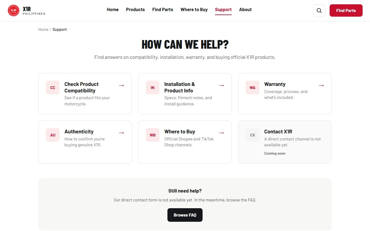X1R Website Concept — screenshot 3 of 3